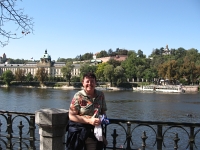 Jean by river, Prague