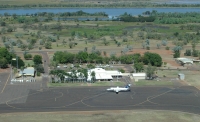 Kununurra Airport, with Lake Kununurra in background